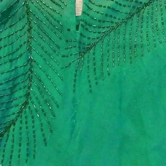 Rory Beca Haldi Beaded Dress size Small Kelly Green - Picture 9 of 16